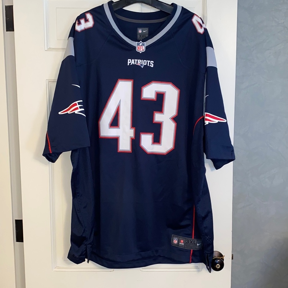 *HP* Nike New England Patriots Nate Ebner jersey 3XL -bm